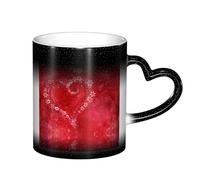 ESASAM Valentine's Day Red Heart Flower Starry Sky Color Changing Mug, Adding A Touch of Magic to Your Daily Life