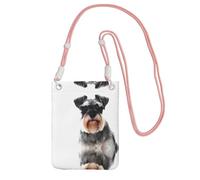 ESASAM Well-Behaved Schnauzer A Large Capacity Crossbody Phone Case For Worry Free Travel