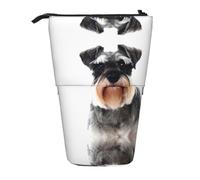 ESASAM Well-Behaved Schnauzer Vertical Retractable Pencil Case, Easy to Use, Adjustable Size According to Needs