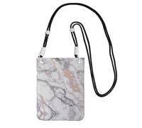 ESASAM White Marble Rose Gold A Large Capacity Crossbody Phone Case For Worry Free Travel