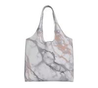 ESASAM White Marble Rose Gold Stylish Canvas One-Shoulder Commuter Bag-Suitable For Daily Use And Urban Exploration