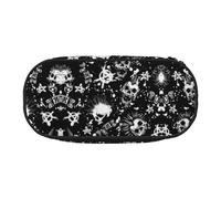 ESASAM White Punk Skull Fashion Pencil Case-The Necessary Storage Space for Pens, Pencils and Stationery