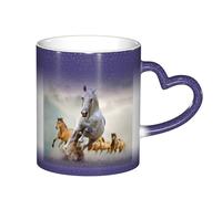 ESASAM Wild Animal Horses Pattern Starry Sky Color Changing Mug, Adding A Touch of Magic to Your Daily Life