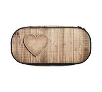 ESASAM Wood Heart Fashion Pencil Case-The Necessary Storage Space for Pens, Pencils and Stationery