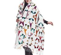 ESASAM Xmas Funny Gnomes Print Stylish Cashmerette Fringed Scarf - Soft And Warm Wrap For Any Occasion