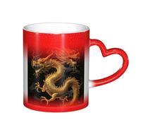 ESASAM Yellow Dragon Black Background Starry Sky Color Changing Mug, Adding A Touch of Magic to Your Daily Life