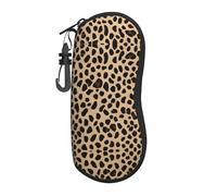 ESASAM Yellow Leopard Print Ultra-Light And Convenient Soft-Shell Glasses Bag (Vertical Design)-Protect Your Glasses