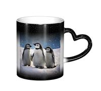 ESASAM Young Penguins with Snow Starry Sky Color Changing Mug, Adding A Touch of Magic to Your Daily Life