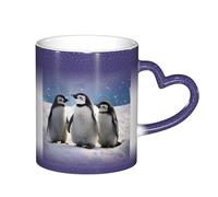 ESASAM Young Penguins with Snow Starry Sky Color Changing Mug, Adding A Touch of Magic to Your Daily Life