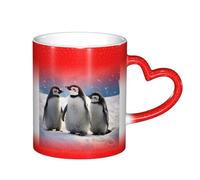 ESASAM Young Penguins with Snow Starry Sky Color Changing Mug, Adding A Touch of Magic to Your Daily Life