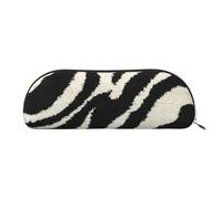 ESASAM Zebra Animal Leather Semi-Circular Storage Bag, Semi-Circular Shape, Simple and Fashionable