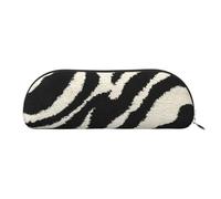 ESASAM Zebra Animal Leather Semi-Circular Storage Bag, Semi-Circular Shape, Simple and Fashionable