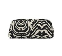 ESASAM Zebra Animal Leather Zipper Three-Dimensional Pencil Case, Simple and Elegant, Fashionable and Practical