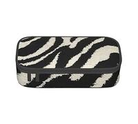 ESASAM Zebra Animal Print Pencil Case Spacious Oxford Cloth Storage with Multiple Compartments