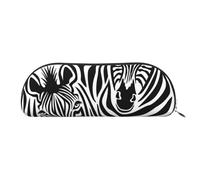 ESASAM Zebra Leather Semi-Circular Storage Bag, Semi-Circular Shape, Simple and Fashionable