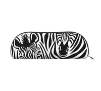 ESASAM Zebra Leather Semi-Circular Storage Bag, Semi-Circular Shape, Simple and Fashionable