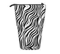 ESASAM Zebra Print A Pencil Case with A Retractable Design, Versatile and Durable