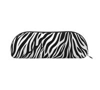 ESASAM Zebra Print Leather Semi-Circular Storage Bag, Semi-Circular Shape, Simple and Fashionable