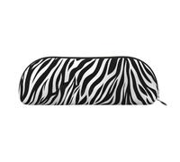 ESASAM Zebra Print Leather Semi-Circular Storage Bag, Semi-Circular Shape, Simple and Fashionable