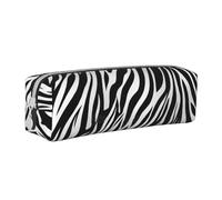 ESASAM Zebra Print Leather Zipper Three-Dimensional Pencil Case, Simple and Elegant, Fashionable and Practical