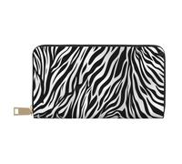 ESASAM Zebra Print Long Imitation Leather Wallet, Stylish, Practical, and Durable