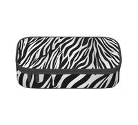 ESASAM Zebra Print Print Pencil Case Spacious Oxford Cloth Storage with Multiple Compartments