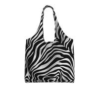 ESASAM Zebra-Print Stylish Canvas One-Shoulder Commuter Bag-Suitable For Daily Use And Urban Exploration