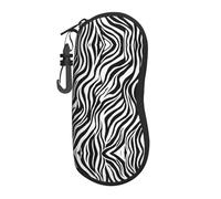 ESASAM Zebra Print Ultra-Light And Convenient Soft-Shell Glasses Bag (Vertical Design)-Protect Your Glasses