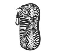ESASAM Zebra Print Ultra-Light And Convenient Soft-Shell Glasses Bag (Vertical Design)-Protect Your Glasses