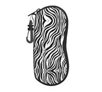 ESASAM Zebra Print Ultra-Light And Convenient Soft-Shell Glasses Bag (Vertical Design)-Protect Your Glasses