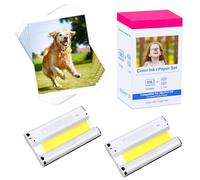 Esaytool Compatible for Canon Selphy CP1500 CP1300 Ink and Paper 4x6 RP-108IN RP108IN Compatible with Selphy CP910 CP1200 CP1000 CP780 CP740 CP760 Printer 108 Sheets Print Paper 2 Ink Cartridges Set
