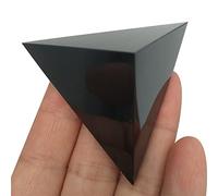 ESBANT Black Obsidian Tetrahedron Pyramid Stone Ornaments Natural Crystals Pyramid Home Decoration Hand-Made Gift Household