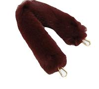 ESBANT Faux Fur Handle Strap Wallet Accessories Bag Chain Replacement Wallet Shoulder Strap Crossbody Strap Hand Strap Chain Strap (Color : Light Coffee, Size : 45cm-Gold Hook)