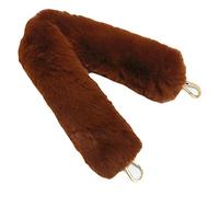 ESBANT Faux Fur Handle Strap Wallet Accessories Bag Chain Replacement Wallet Shoulder Strap Crossbody Strap Hand Strap Chain Strap (Color : Brown, Size : 45cm-Gold Hook)