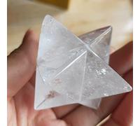 ESBANT for Meditation 5cm Natural Clear Crystal Merkabah Pendulum Crystal Stones Merkaba Stars Pendant Jewelry Necklace Minerals ningxiao