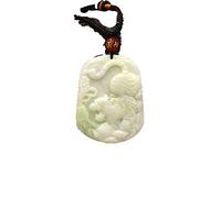 ESBANT Natural White Chinese Jade Tiger Pendant Necklace Jewellery Fashion Accessories Carved Amulet Gifts for Women Men chain