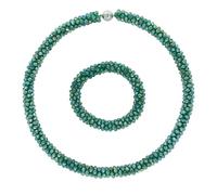 Esbbela Hand Knotted Beads Statement Necklace Artificial Crystal Choker for Women- Handmade Beaded Strand Sparkly Faceted Crystal Rondelle-17inches, Black/Red/Brown, 17-18 inch, Artificial Crystal