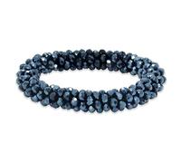 Esbbela Handmade Stretchy Beaded Bracelet Sparkling Artificial Crystal Statement Jewelry Boho Accessories Stackable For Women Men Festival Daily Wear, 7inch, Artificial Crystal, no gemstone