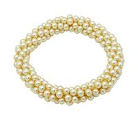 Esbbela Multi-Row Faux Pearl Stretch Bracelet, Beads Bangle for Women, 6-8inch adjustable & stackable, Multiple Colors, 8 inch, Glass, glass