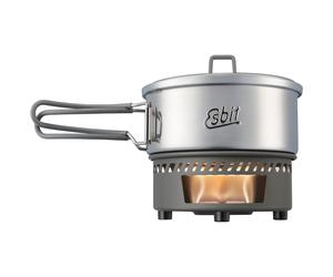 Esbit Solid Fuel Tourist Cookset Stainless Steel with 1 l Pot