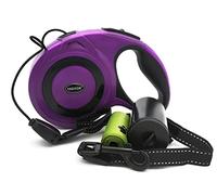 Esbuy Heavy Duty Retractable Dog Leash 26ft,Pet Long Walking Leashes Leads for Small Medium Large Dogs Doggie Up to 110lbs (Purple)