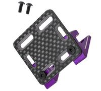 ESC Holder Plate with Selectable Radio Controlled Car, Purple | Slotted Plate Structure, Flat or Inclined Controller Placement, Included Mounting Set for Hobby Car Build Tasks