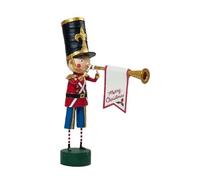 ESC Lori Mitchell Christmas Winter Announcing Christmas Gold Horn, 7 Inches Tall, Multicolor