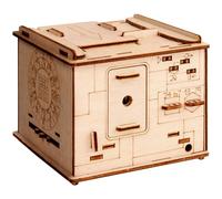 ESC WELT Space Box - Birch Wood Puzzle Box for Teens - 3D Puzzles for Adults - Advanced Wooden Brain Teaser Puzzle for Birthday Party and Family Night - Wooden Puzzle Box