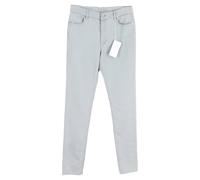 ESCADA Women's Preloved Straight-Leg Jeans in Light Grey Cotton Denim | Size: 40