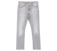 ESCADA Women's Preloved Washed Straight-Leg Jeans in Light Grey Cotton Denim | Size: 38
