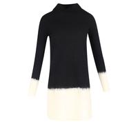 ESCADA Women's Preloved High Neck Quarter-Sleeve Top in Black Wool | Size: 38