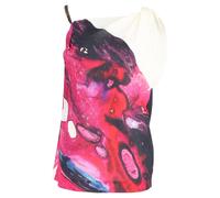 ESCADA Women's Preloved Printed Chain Detail Stap Top in Silk | Size: 38