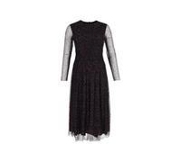 ESCADA Women's Preloved Sheer Sleeve Midi Dress in Black Polyester | Size: 34