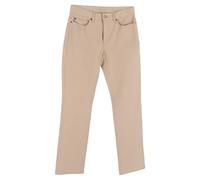 ESCADA Women's Preloved Straight-Leg Jeans in Beige Cotton Denim | Size: 36